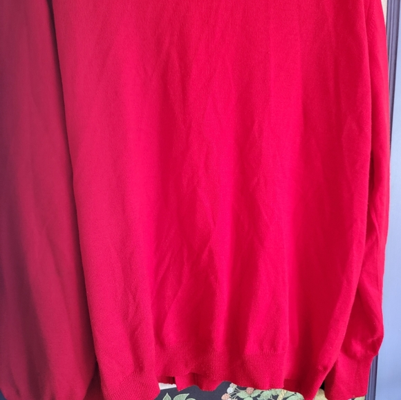 Maus and Hoffman Red V-Neck Cardigan Lemmermayer 100% Alpaca Wool - Picture 5 of 6